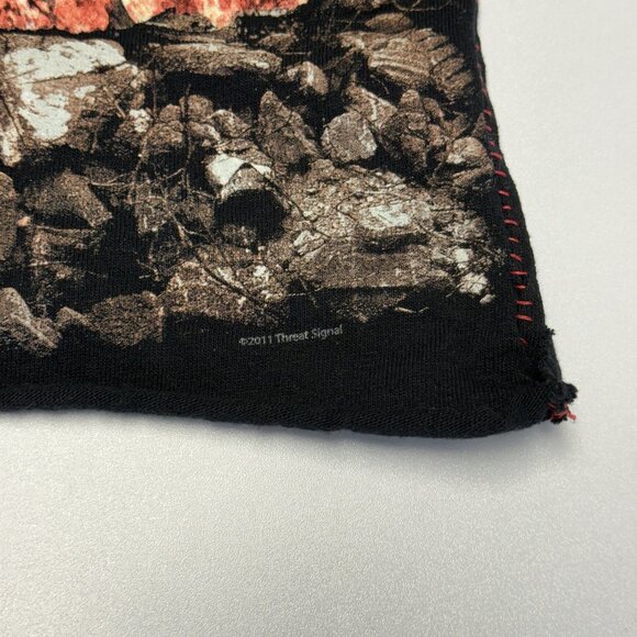 Vintage Threat Signal Band Tee Womens Top Rework Custom XS - Picture 4 of 8